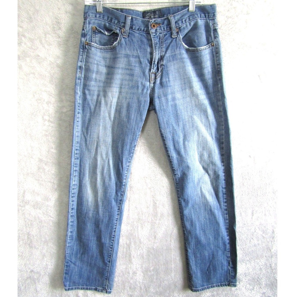 Lucky‎ Brand 221 Original Straight Leg Mens Blue Denim Jeans Medium Wash 32x31